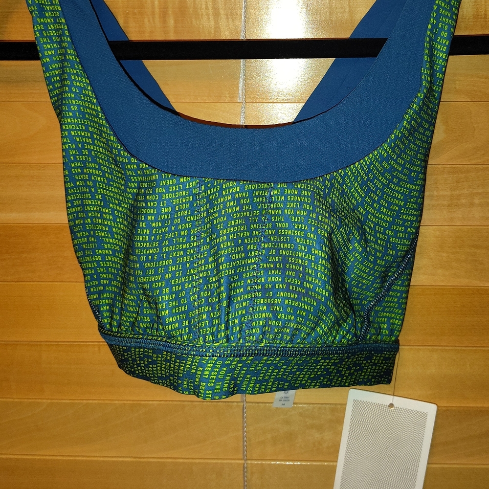 Lululemon Athletica Vibrant Blue and Green Sports Bra Special Edition